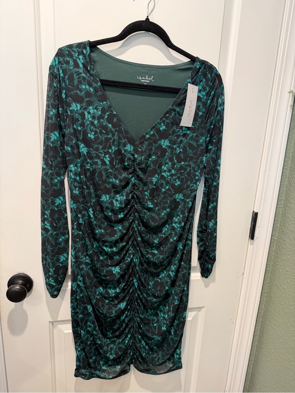 Isabel Maternity V-Neck Long Sleeve Dress NWT